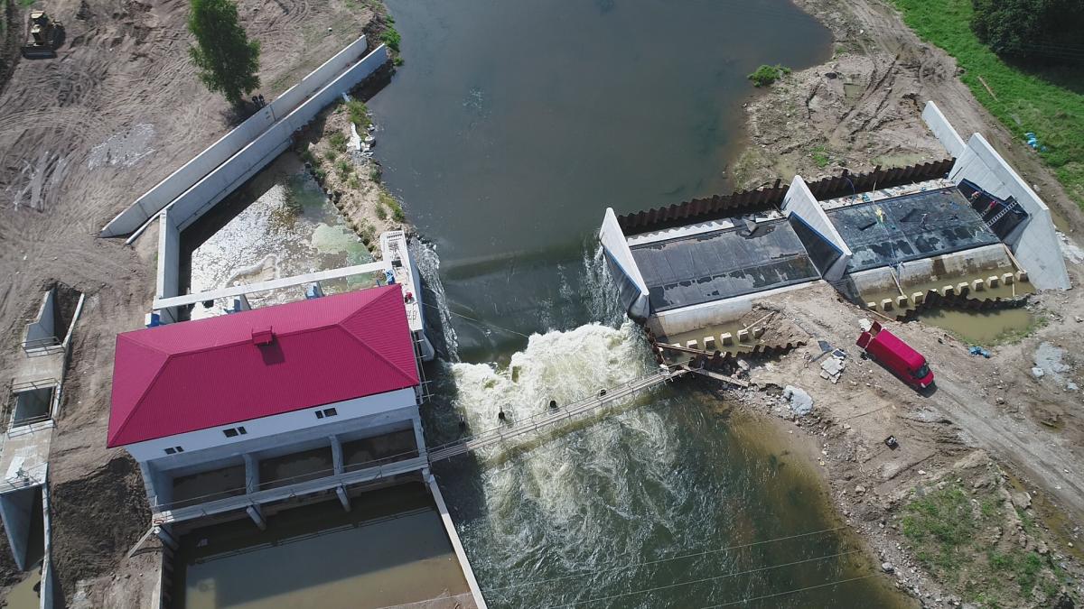 budowa elektrowni wodnej rzeka Bóbr jaz powłokowy wodel
